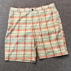 Nike orange plaid golf shorts Size 36" #golfwear #summer